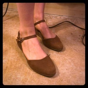 El Natura lista vegan suede Mary Jane flats